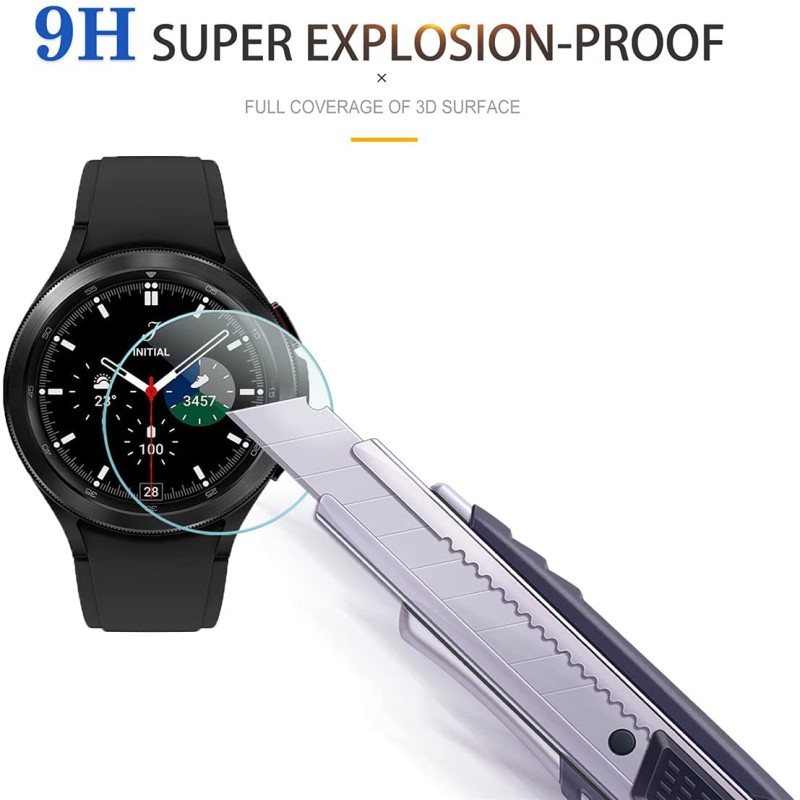 9H Tempered Glass for Samsung Galaxy Watch 4 40/44mm Classic 42/46mm Watch 3 41/45mm Anti Scrach Film HD Screen Protectors