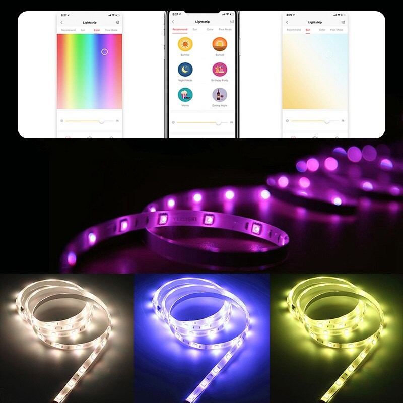 Yeelight RGB lightstrip 1S Intelligent light strip band Smart home Phone App wifi Colorful lamb LED 2M To 10M 16 Million 60 Led