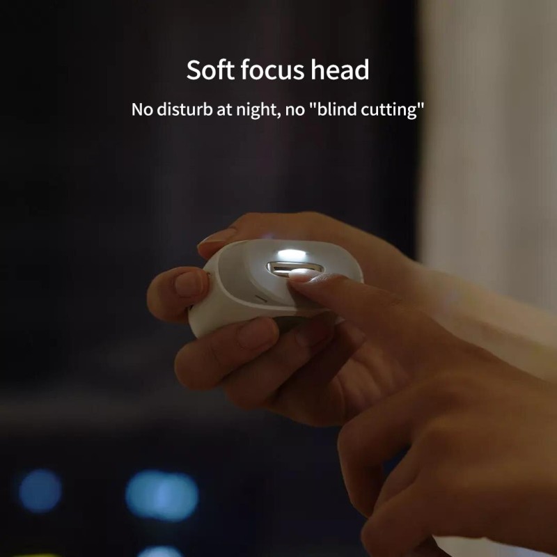 Seemagic Electric Automatic Nail Clippers with light Trimmer Nail Cutter Manicure For Baby Adult Care Scissors Body Tools