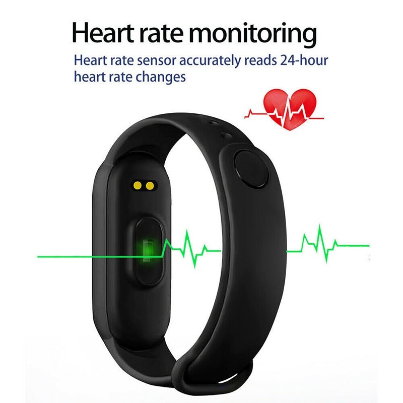 M6 Smart Bracelet Multi-Function Heart Rate Blood Pressure Monitor Step Music Sleep Monitoring M6 Smart Fitness Sports Watch