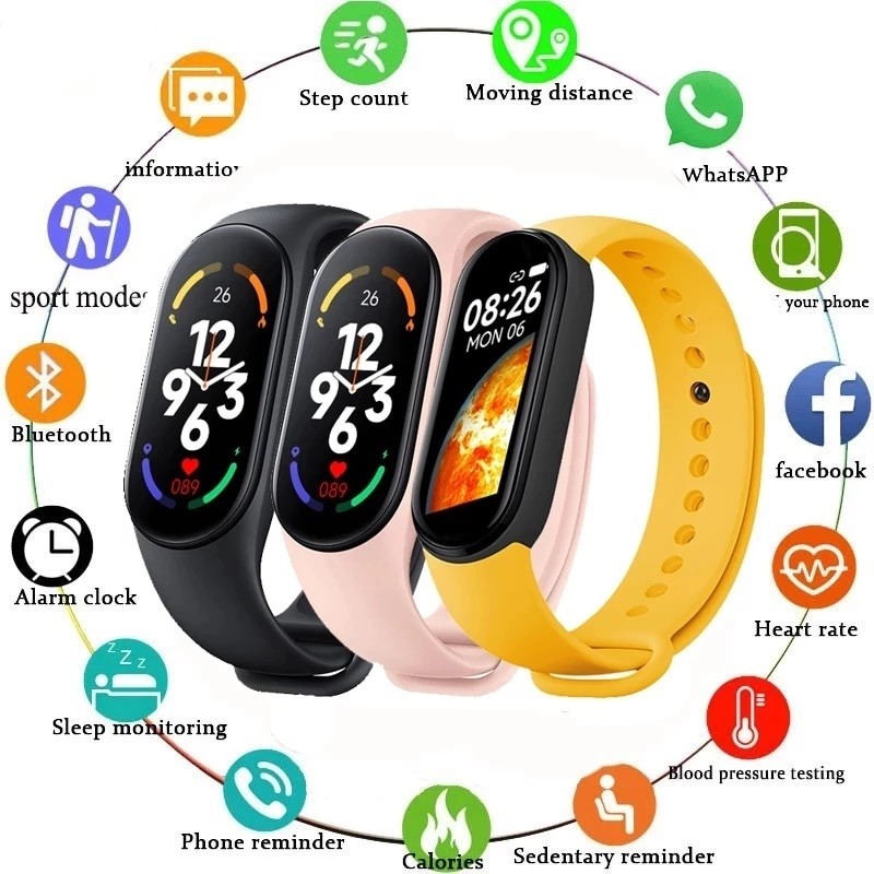 M7 Smart Watch Men Women Smartband M7 Heart Rate Smartwatch Fitness Tracker Blood Pressure Sport Smart Bracelet for mi band 7