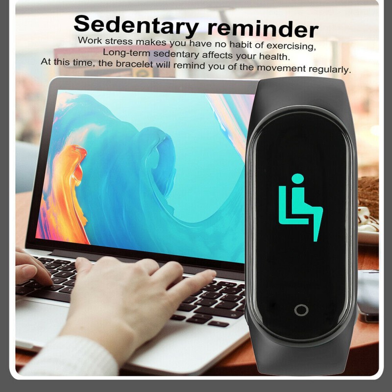 M4 Smart Bracelet Heart Rate Monitoring Blood Pressure Blood Oxygen Information Push Fitness Sports Bluetooth Pedometer Bracelet