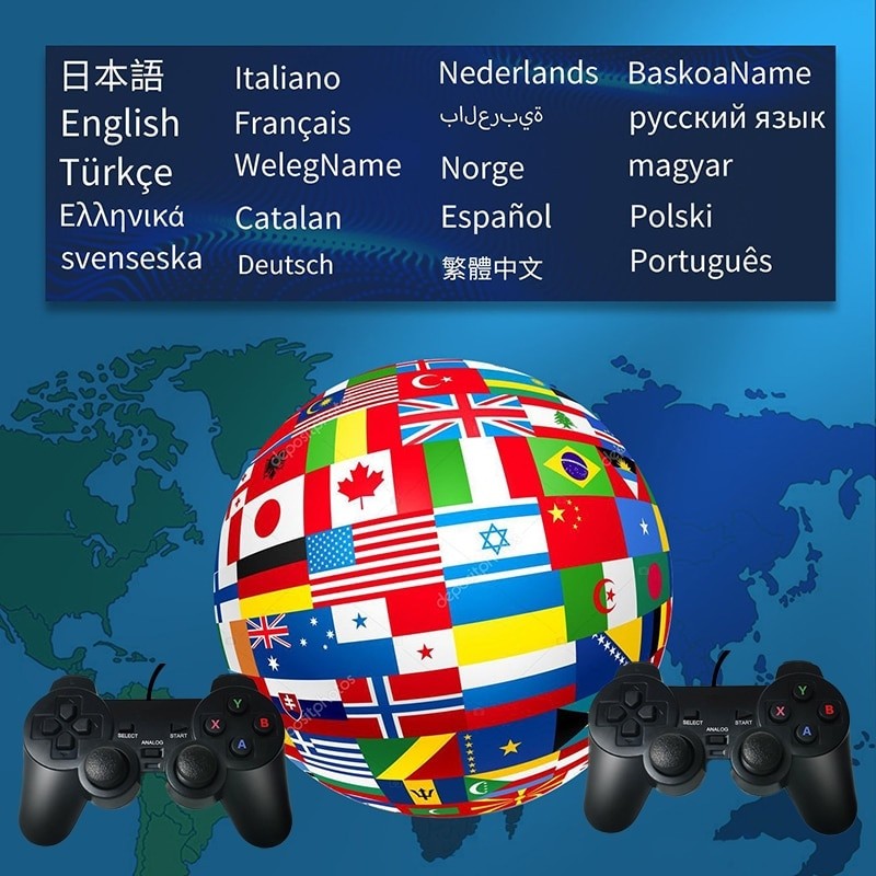 Game Emulator Console for NDS/PS1/DC/SEGA With Two Controllers Arcade Box Plug And Play Installed 4K HD Retro Video Games