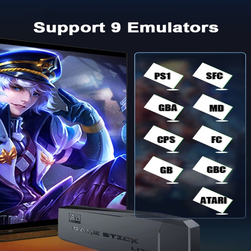 Data Frog USB Wireless Handheld TV Video Console Build In 1800 Games for NES Retro Dendy Game Console Portable Retro Game Stick