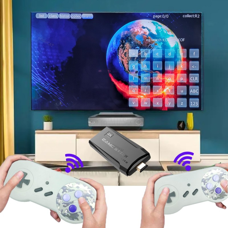 GOGOCAT Video Game Console Gaming Stick 10000 Games 32G Handheld Mini Retro 4K TV Wireless Controller for PS1/Arcade/SEGA/SNES