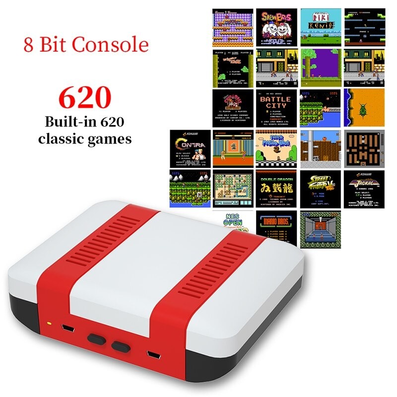 620 Games Video Game Consoles TVBox Retro Classic Gaming Player For Retro Dendy Console Portable Retro Boy Toy Gift New
