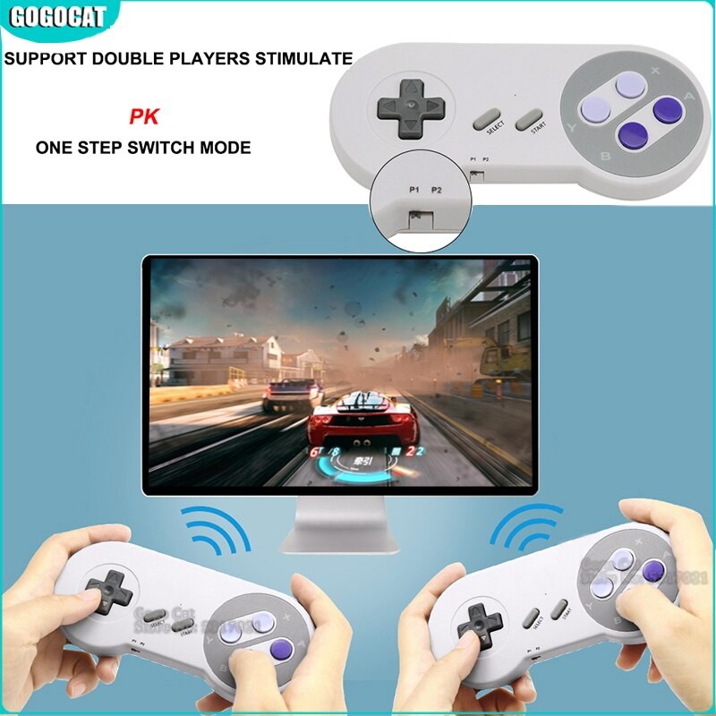 Mini TV Video Game Console Wireless Controller 4K HDMI-Compatible Retro Console for Super Nintendo for SFC / SNES Dual Gamepads