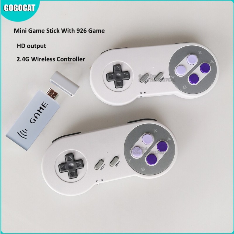 Mini TV Video Game Console Wireless Controller 4K HDMI-Compatible Retro Console for Super Nintendo for SFC / SNES Dual Gamepads