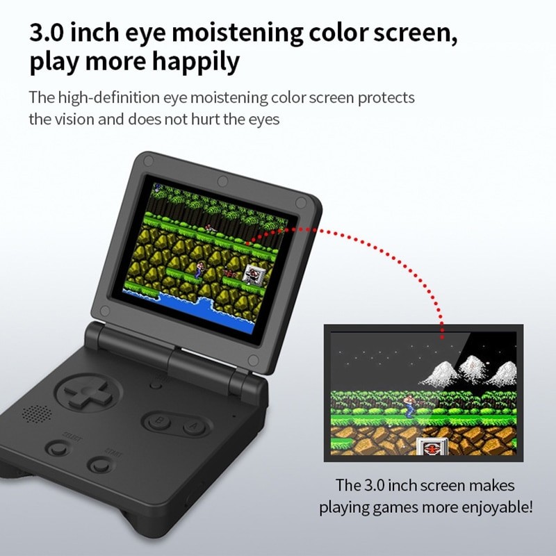 Retro Portable Mini Handheld Video Game Console 3.0 Inch Color LCD Kids Color Game Player Built-in 500 Games Children's Gifts