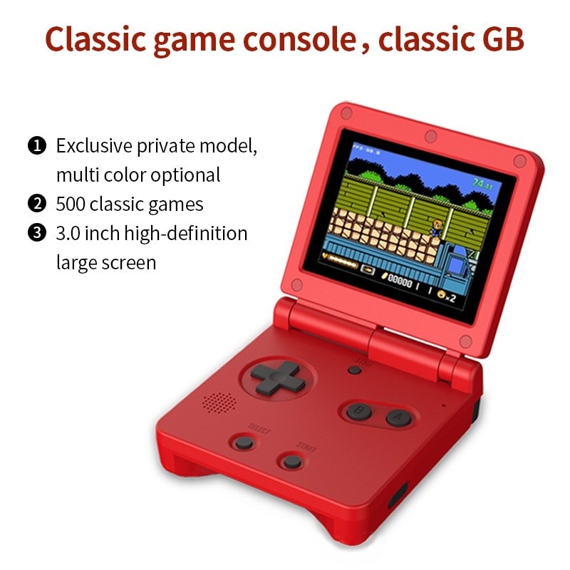 Retro Portable Mini Handheld Video Game Console 3.0 Inch Color LCD Kids Color Game Player Built-in 500 Games Children's Gifts