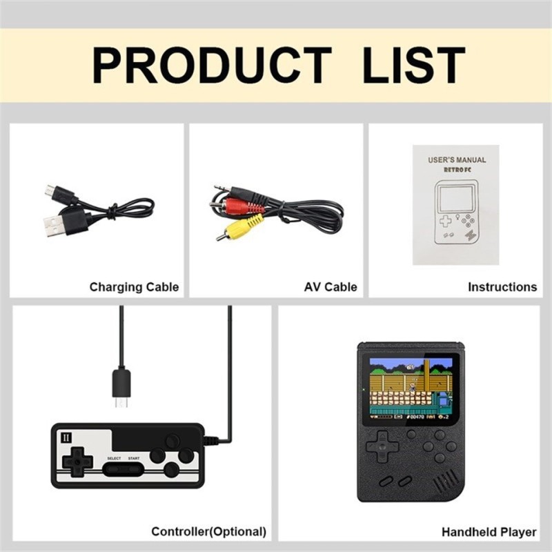 400 in 1video Game Console Retro Portable Mini Handheld Game 3.0 Inch Color Portable Pocket TV Game Console Mini Handheld Player