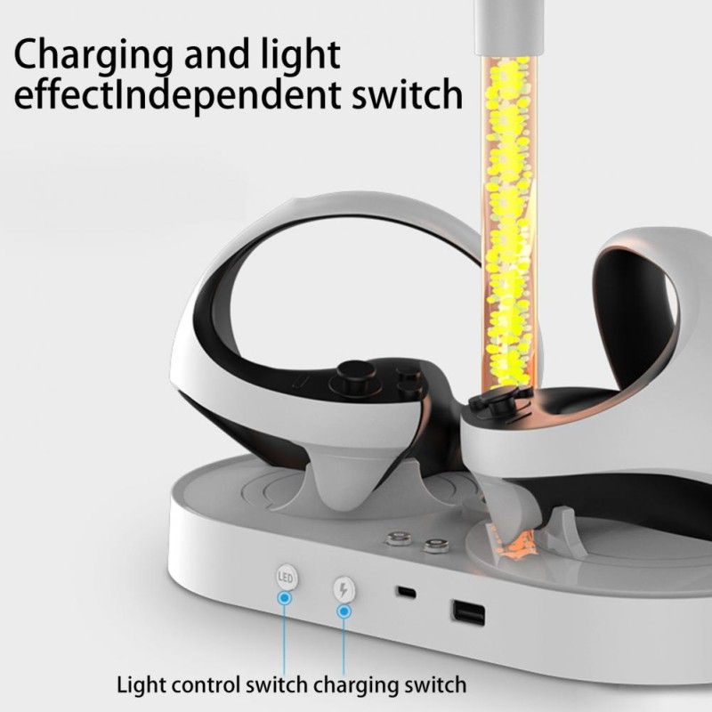 For PS VR2 Headset Magnetic Fast Charging Dock Holder Quick Charging Station Stand Set For For PS VR2 Accessory