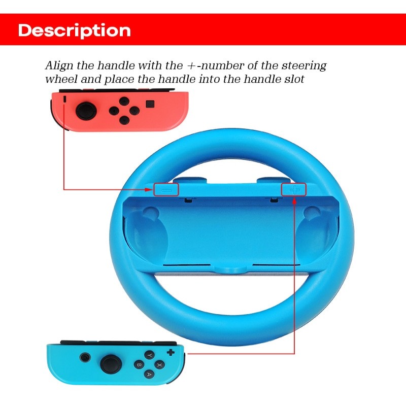 For NintendoSwitch Accessories Racing Steering Wheel Handle Grips Joycon Caps for Nintendo Switch NS Gamepad  Racing Simulator