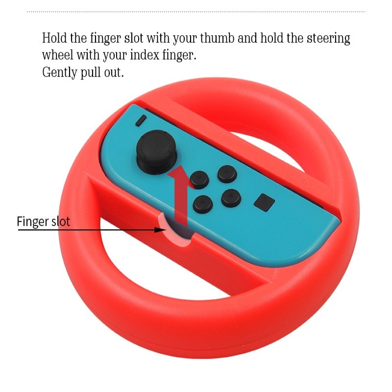 For NintendoSwitch Accessories Racing Steering Wheel Handle Grips Joycon Caps for Nintendo Switch NS Gamepad  Racing Simulator