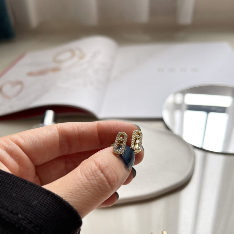 Classic French Luxury Brand S925 Sterling Silver Earrings For Women. Couple Engagement Jewelry New Year Gift