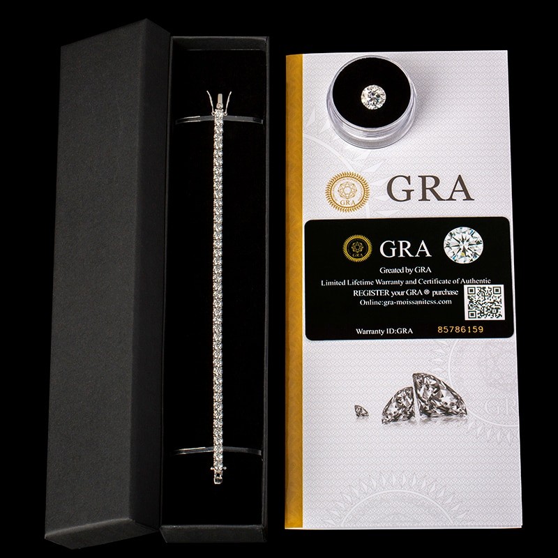 Real 3mm/3.5mm/4mm/5/6.5mm Moissanite Sparkling Full Diamond S925 Sterling Silver Luxury Wedding Party Diamond Jewelry Bracelet