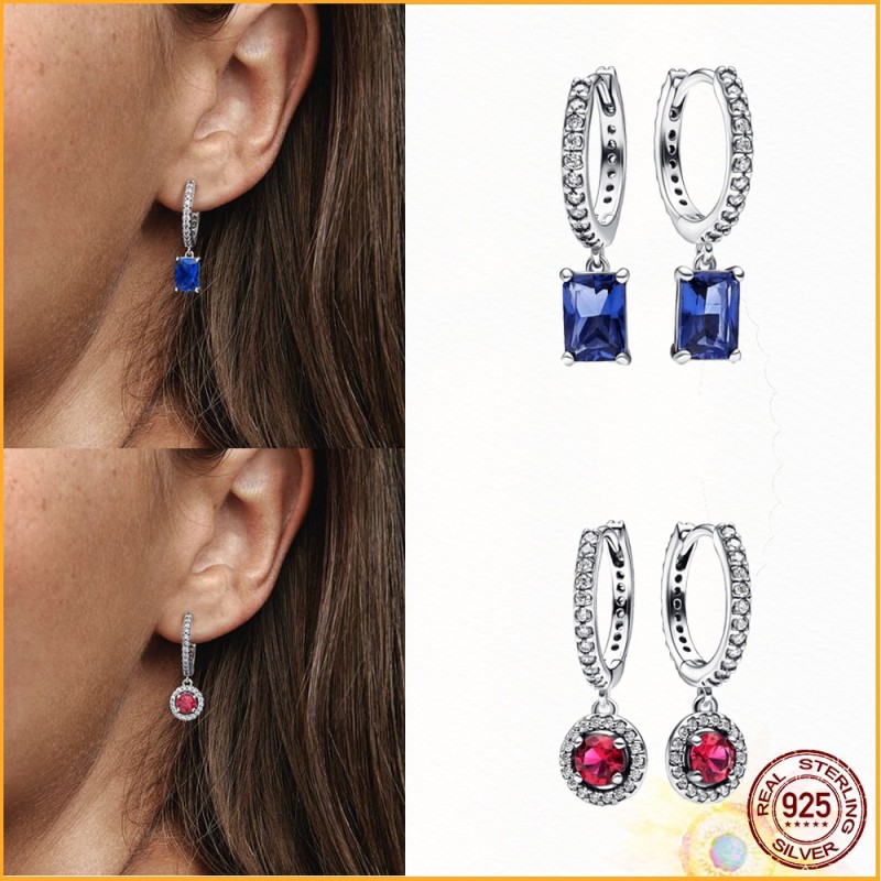 Original Authentic 925 Sterling Silver Earrings Sparkling Freehand Heart Hoop plata Pandore Earrings Women Fashion Jewelry Gift