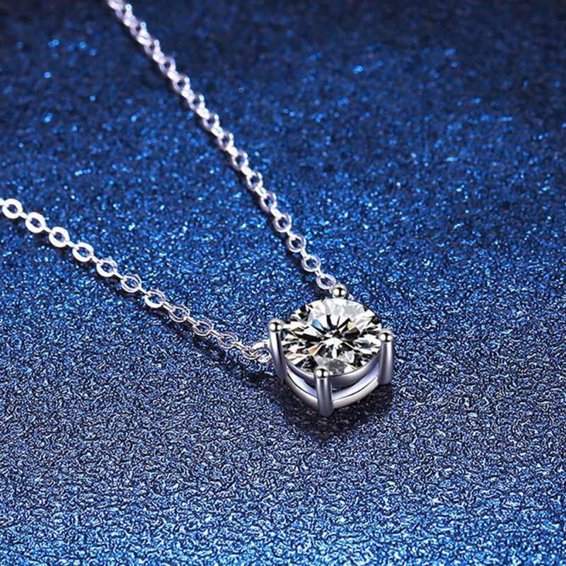 Serenity Day D Color VVS 2/3/5ct Moissanite Pendant Necklace S925 Sterling Silver Chain Plate Pt950 Gold For Woman Fine Jewelry