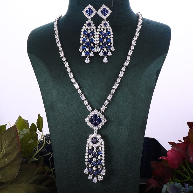 janekelly  African 2pcs Bridal Zirconia Jewelry Sets For Women jewelry sets &amp; more Dubai Nigeria CZ Crystal Wedding Jewelry Sets