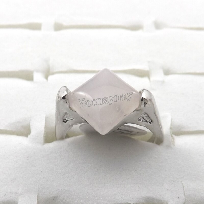 Fashion Natural Light Pink Crystal Rings Women's Jewelry 50pcs Wholesale