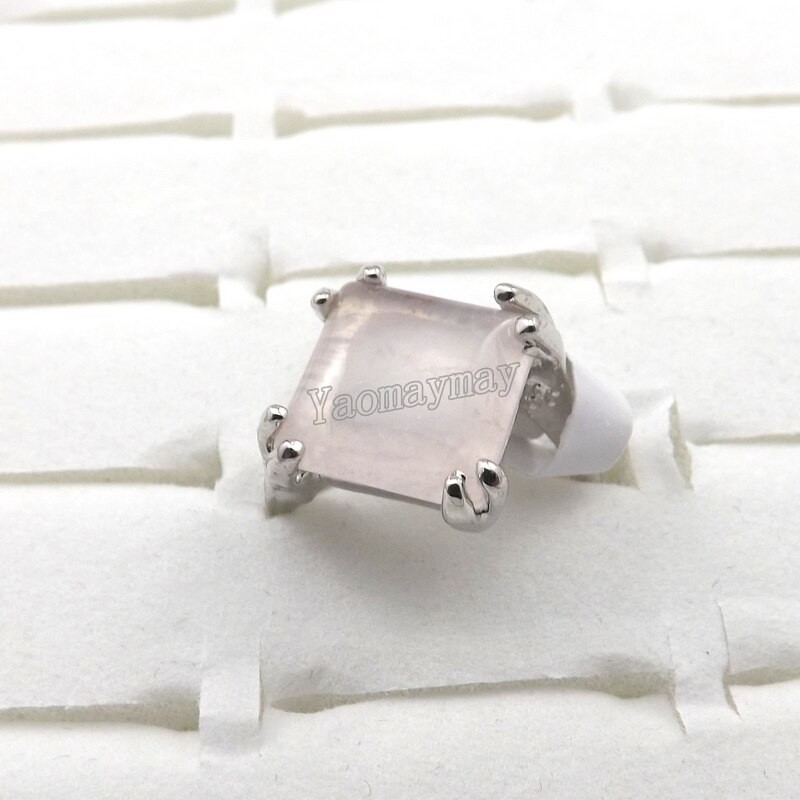 Fashion Natural Light Pink Crystal Rings Women's Jewelry 50pcs Wholesale