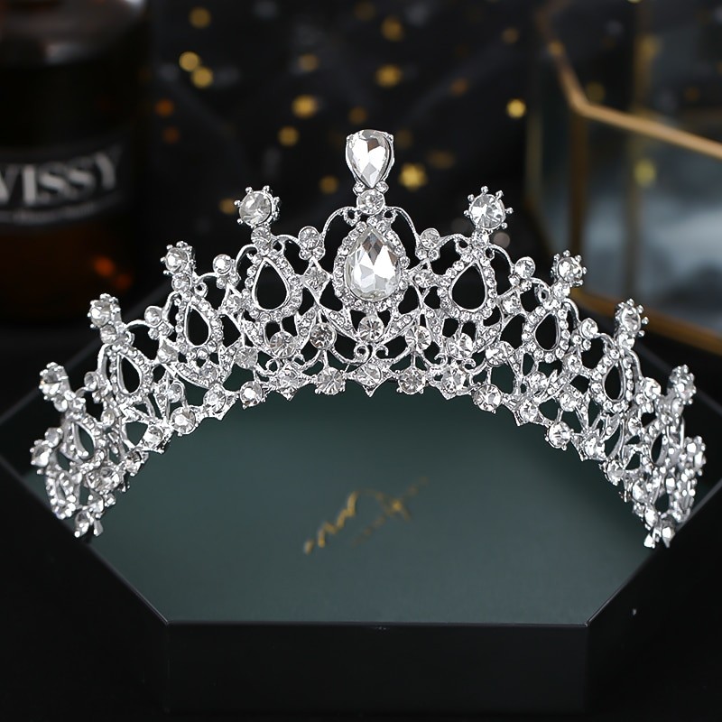 Hot Sale Rhinestone Crystal Wedding Bridal Jewelry Sets Women Bride Tiara Crowns Earring Necklace Set Wedding Hair Accessories