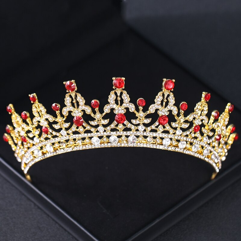 Silver Color Crystal Tiaras And Crowns Rhinestone Princess Queen Prom Crown Tiara Diadem Bridal Wedding Hair Accessories Jewelry