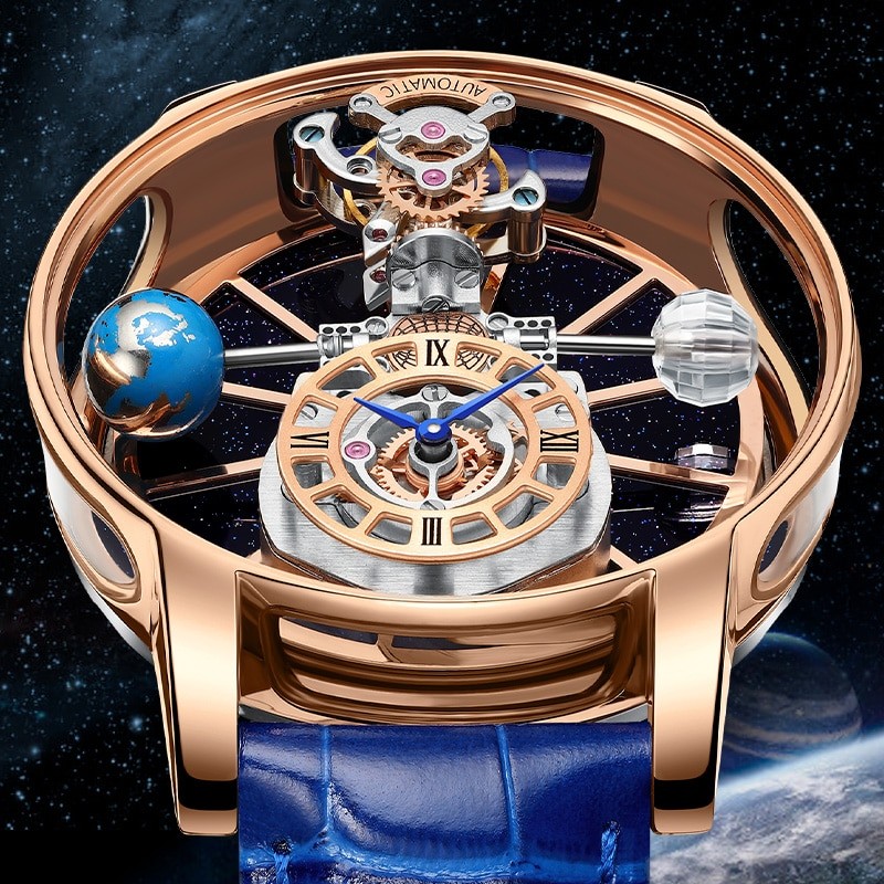 Jacob&amp;Co PINDU Design Mens Watches Diamond TourbillionTop Brand Luxury Astronomia Quartz Watch Men Astronomia Solar Montre Homme