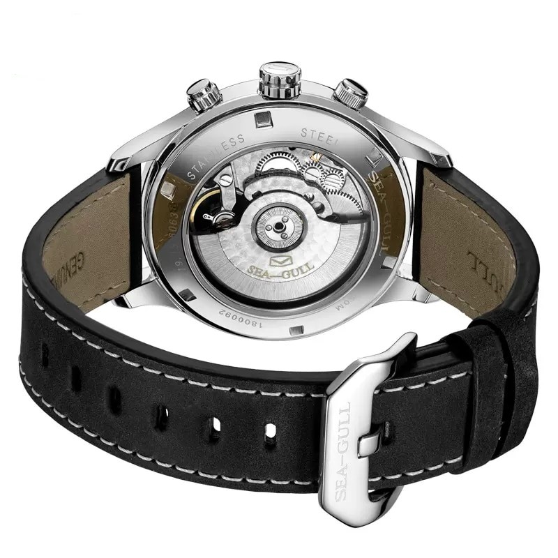 2021 Seagull Men's Watch Business Casual Waterproof Belt Men's Multifunctional Automatic Mechanical Watch 6063 Master Series