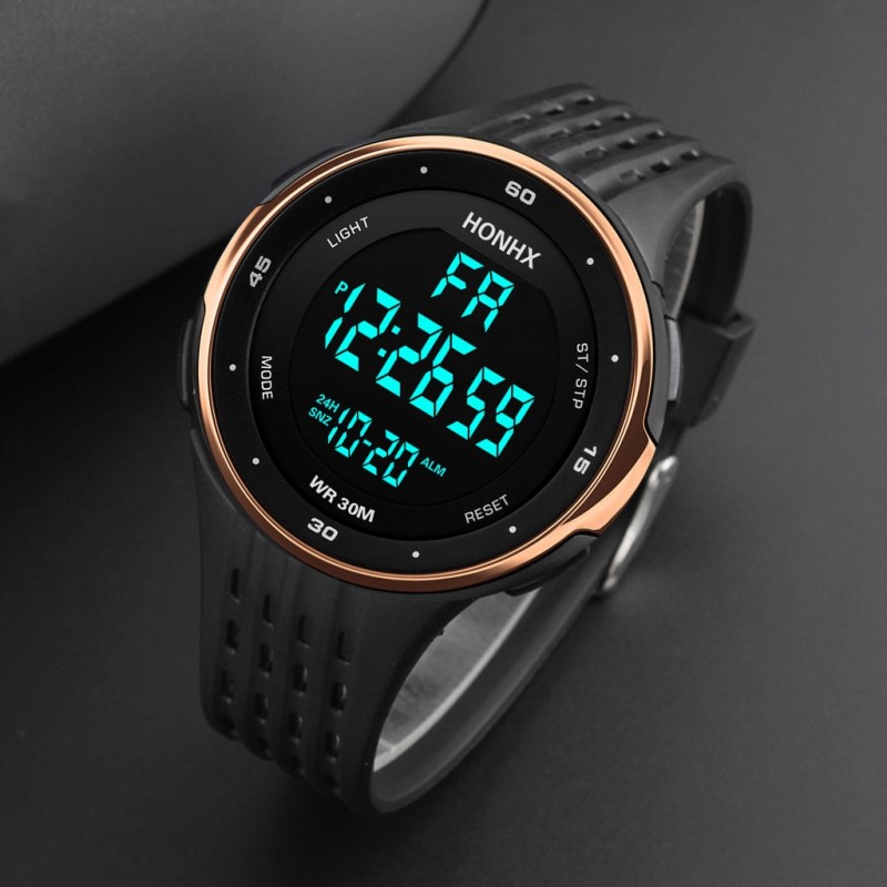 Outdoor Sport Watch 100M Waterproof Digital Watch Men Fashion Led Light Stopwatch Wrist Watch Men's Clock Reloj Hombre