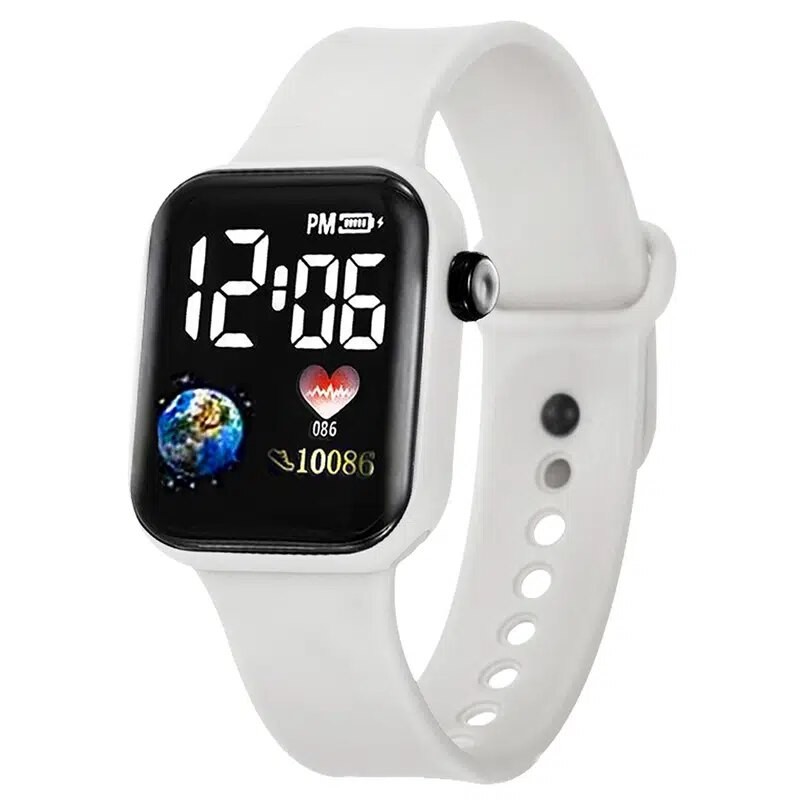 Men Sport Watch Military Sports Watch Waterproof Luminous LED Digital Kids Watch Big Dial Student Electronic Watch