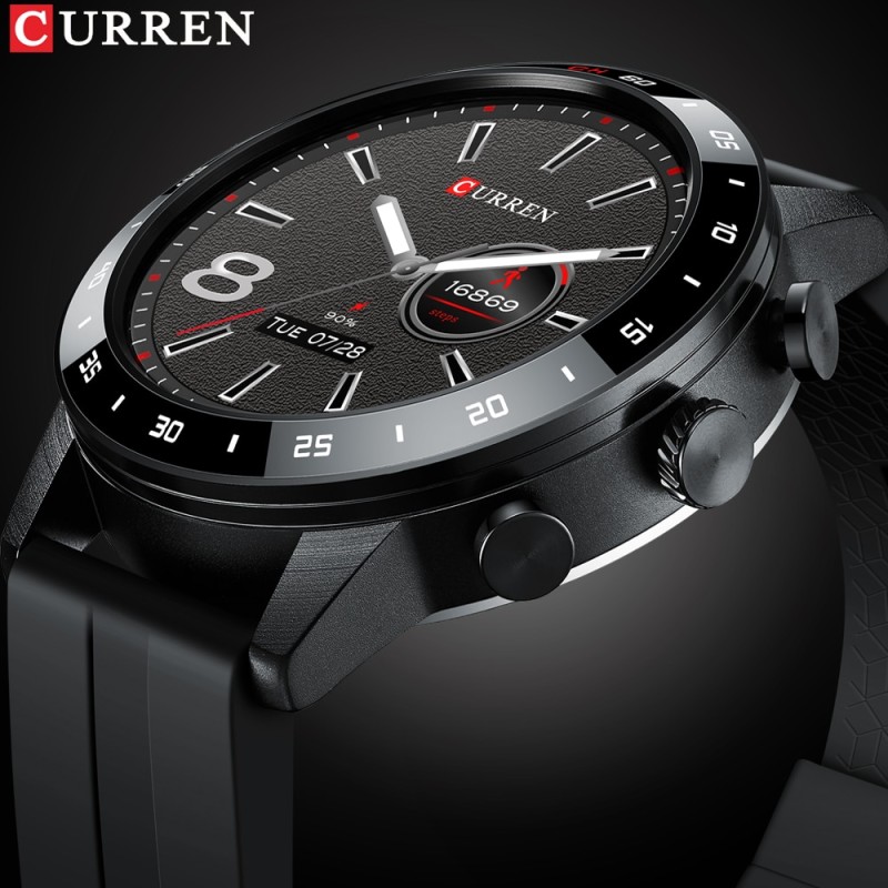 CURREN 2022 Men Smart Watch Heart Rate IP68 Waterproof Sports Fitness Watch Bluetooth Call Smartwatch Music Clock