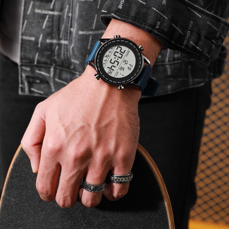 Waterproof Watches Man Digital Watch SYNOKE Brand Big Numbers Easy To Read Ultra-thin Men Military Watch relogio masculino