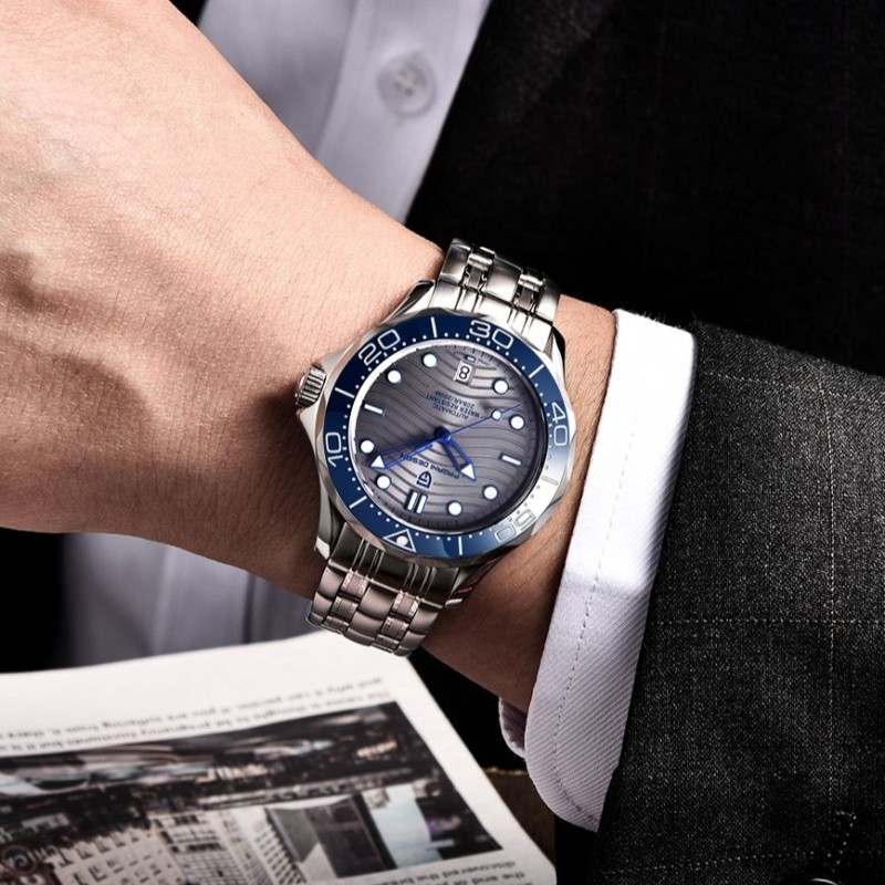 PAGANI DESIGN Men's Mechanical Watches  Automatic Watch For Men NH35 Sapphire crystal 200M Stainless steel Dive wristwatch clock