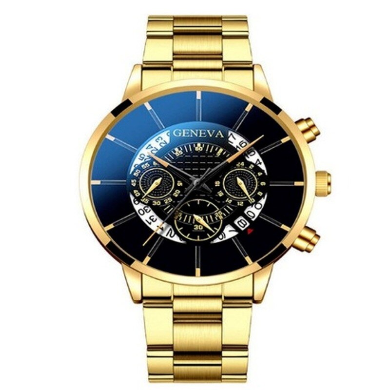 Mens Watches Stainless Steel Waterproof Calendar Quartz Watch Man Luxury Business Dress Watch for Men Fashion Male Wrist Watch