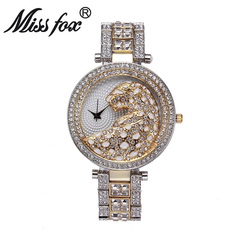 Miss Fox Top Brand Wristwatch Modern Fashion Women Quartz Watches Stainless Steel Belt Ladies Clock Beauty Bracelet Montre Femme