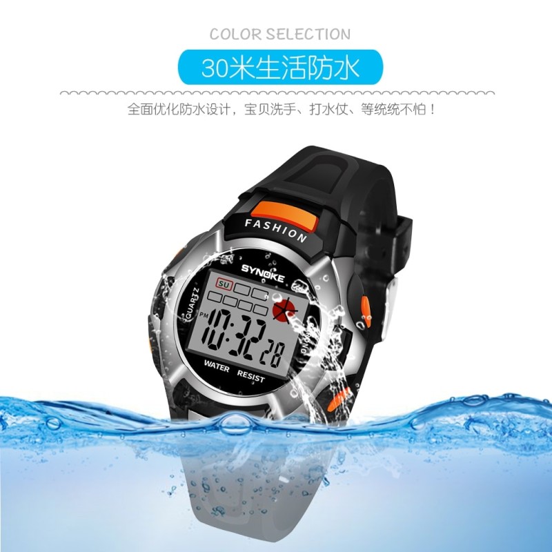 Student Fashion Electronic Watch Alarm Colorful Luminous Multi-Functional Sports Boys Girls Primary School Students Watch in Sto