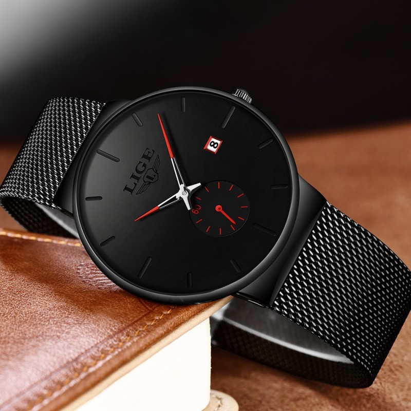 LIGE Quartz Clock Sports Men Watch Top Brand Luxury Famous Dress Fashion Watches Male Unisex Ultra Thin Wrist watch Para Hombre