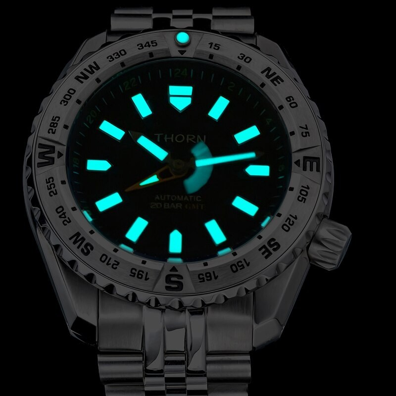 THORN Fashion Mechanical Watch Land Overlord Men Diver Watches Sport Automatic Mechanical Wristwatch HZ6460 Chronograph Movement