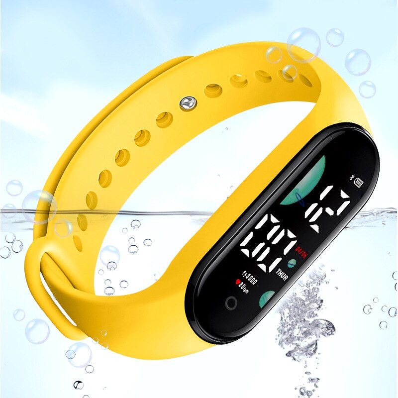 LED Touch Screen Outdoor Sports Children Electronic Watch Women Men Silicone Strap Wirstwatch Student Clock Waterproof Relogio