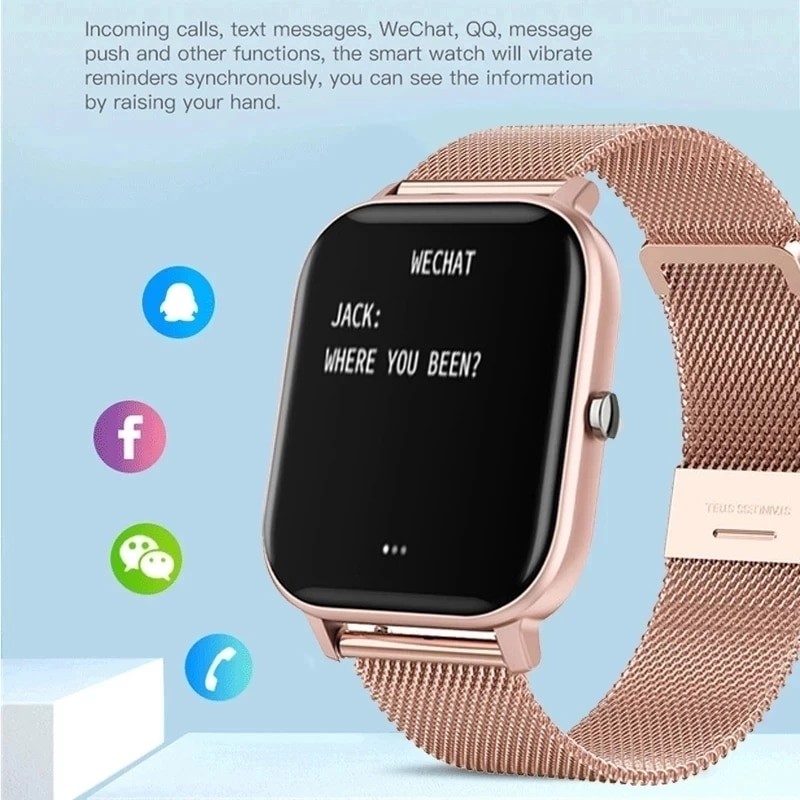 2023 New Women Bluetooth Call Smartwatch Men Customize The Watch Face 1.69 HD Full Touch Screen Fashion Ladies Smart Watch Woman