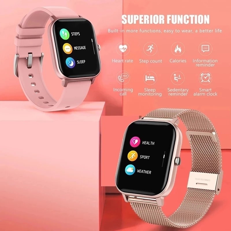 2023 New Women Bluetooth Call Smartwatch Men Customize The Watch Face 1.69 HD Full Touch Screen Fashion Ladies Smart Watch Woman