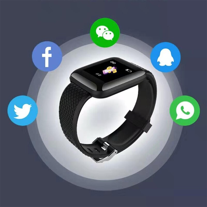 Smart Watch Bluetooth Digital Watches Heart Rate Oxygen Blood Pressure Sports Fitness Tracker 116plus for xiaomi huawei relojes