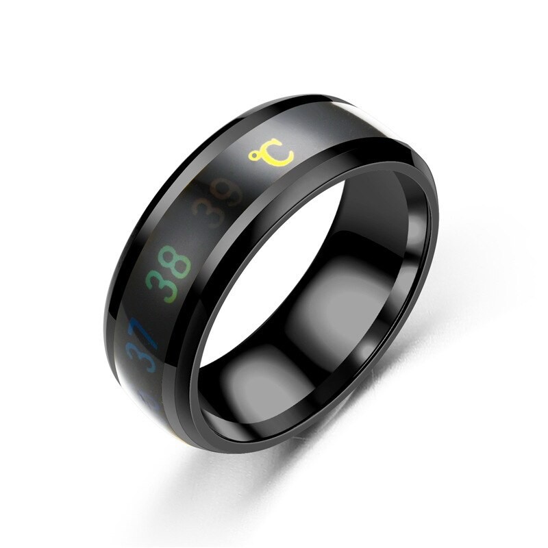 2021 New Smart Sensor Body Temperature Rings Cheap Sale Titanium Steel Men Women Classic Wedding Statement Jewelry Gift