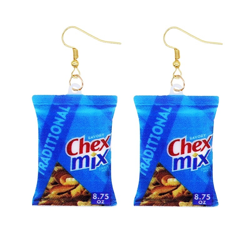 Earrings for Women Earrings Acrylic Cute Snacks Potato Chips Girls Foods Funny