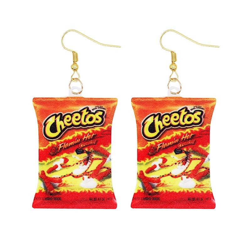 Earrings for Women Earrings Acrylic Cute Snacks Potato Chips Girls Foods Funny