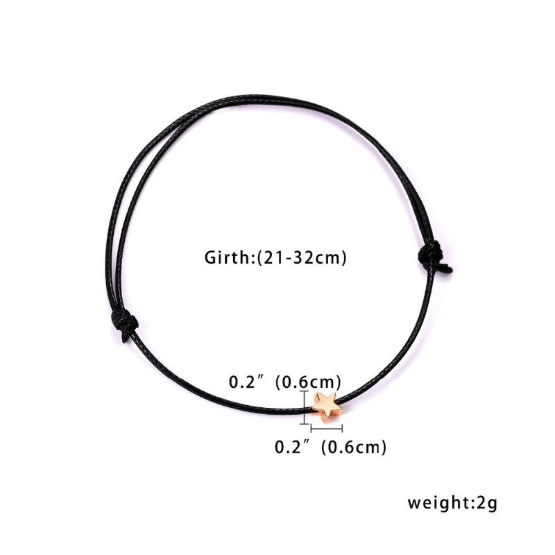 Make a wish Gold Color Heart Stars Bracelet Handmade Jewelry Multicolor Rope Adjustable String Lucky Bracelet For Women Children