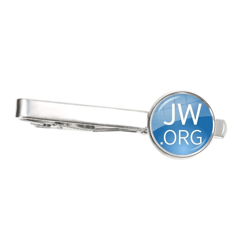 2022 New Steampunk Jehovah's Witnesses Tie Clip JW.ORG High Quality Clip Round Hand Craft Jewelry Glass Cabochon Clips