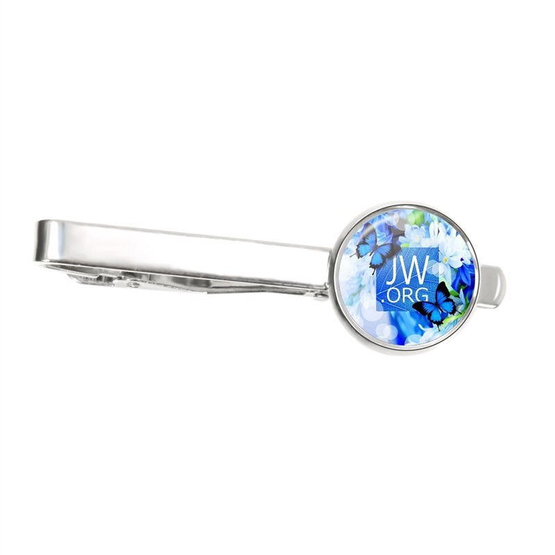 2022 New Steampunk Jehovah's Witnesses Tie Clip JW.ORG High Quality Clip Round Hand Craft Jewelry Glass Cabochon Clips