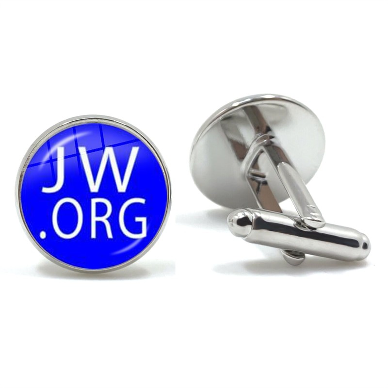 New Arrival JW.ORG Cufflinks Steampunk Jehovah's Witnesses Glass Dome Cuffs Jewelry Handmade Gifts Round Shirt Cuff
